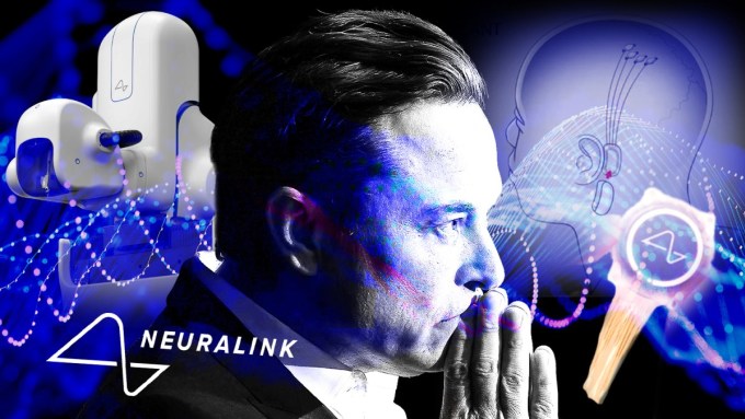 Mô phỏng giao diện não - máy tính của Neuralink do tỷ phú Elon Musk sáng lập. Ảnh: The Times